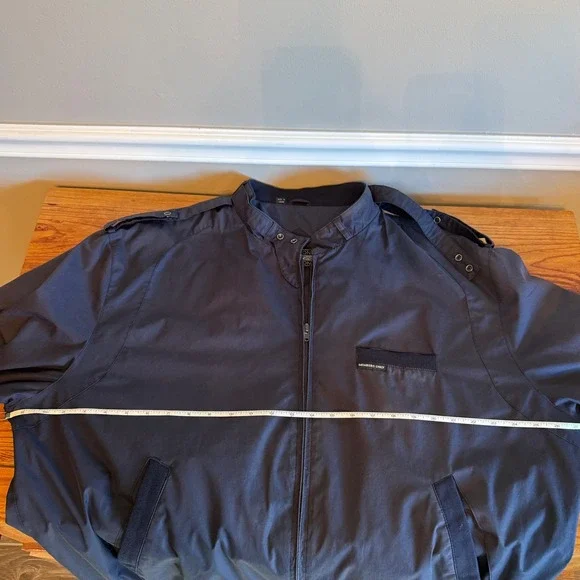 VTG Members Only Jacket Navy Blue XXT Lightweight Bomber Zip Up Classic Mens - Picture 3 of 10